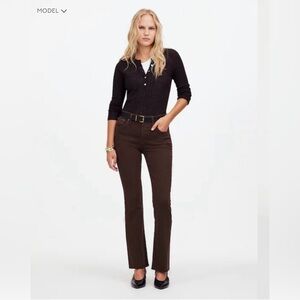 Madewell Kick Out Crop Jeans in Brown: Raw-Hem Edition